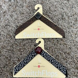 Lindsay Phillips SwitchFlops interchangeable straps Animal Print Sz L
